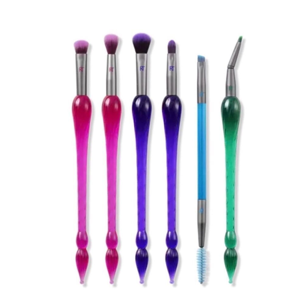 Real Techniques 6PC Enchanted Entrancing Eye Makeup Brush Set Shadow/Liner/Brow